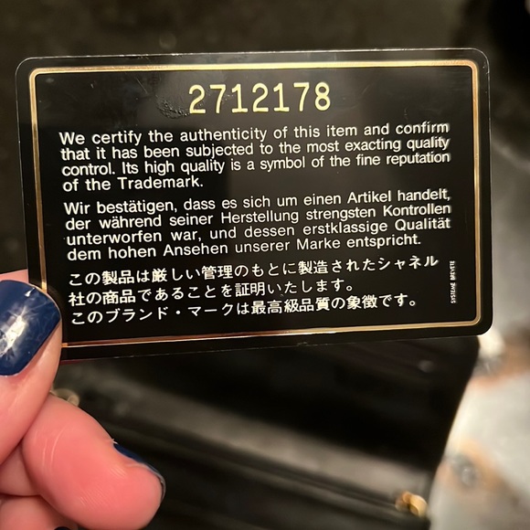 Chanel Caviar WOC vintage lambskin crossbody purse with gold chain. - Picture 17 of 17